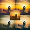 A wedding photo featuring warm autumn color grading applied by the Autumn Wedding Photoshop Action.