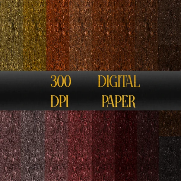Earthy crushed foil texture background with metallic bronze and natural brown tones