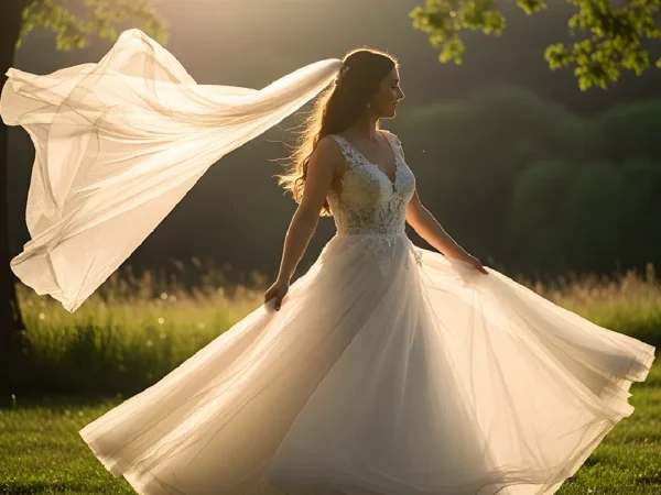 High-resolution wedding photography demonstrating enchanting ethereal glow and soft ambient warmth via Magical Wedding PS Action.