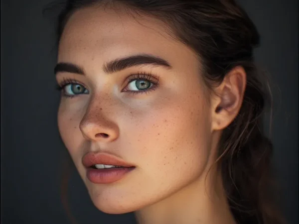Studio portrait featuring a smooth digital oil painting effect applied by the Modern Oil Paint Photoshop Action