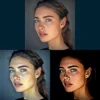 Studio portrait featuring a smooth digital oil painting effect applied by the Modern Oil Paint Photoshop Action