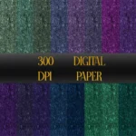 Purple & Green Crushed Foil Background