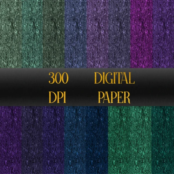 Purple & Green Crushed Foil Background