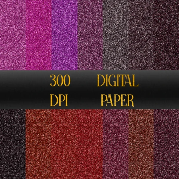 Purple & Red Sparkling Glitter Background