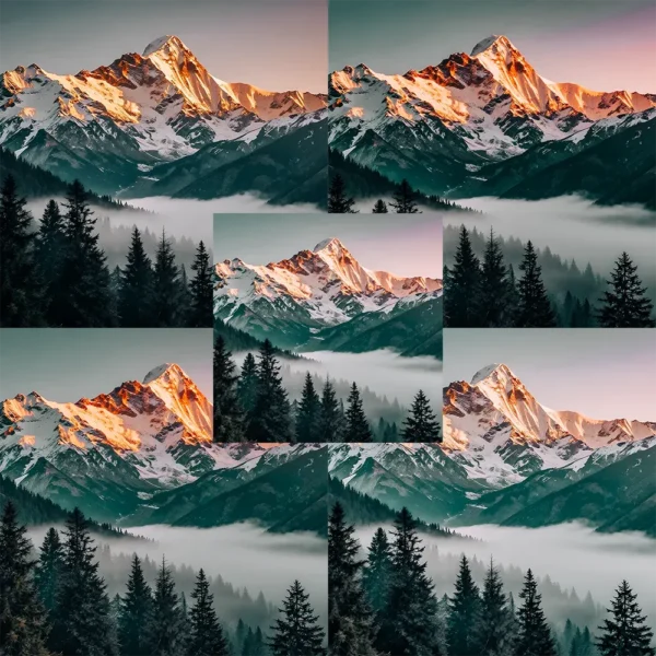 Seasons Collection Photoshop Action bundle featuring 5 unique photography color grading effects.