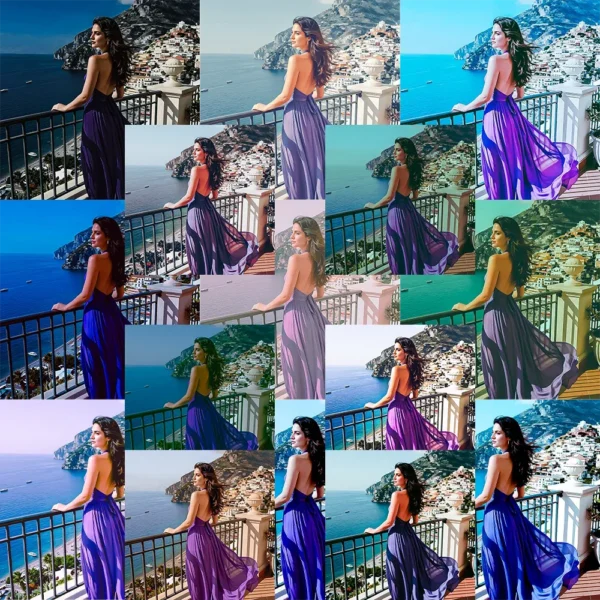 Gentle aesthetic photo editing effect showcasing 15 soft colors tones.