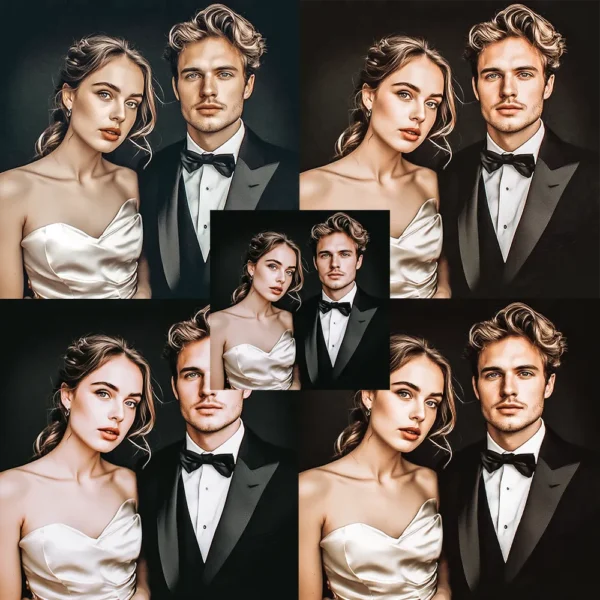 High-resolution wedding photography demonstrating elegant pastel tones and soft light diffusion via Soft Wedding PS Action.
