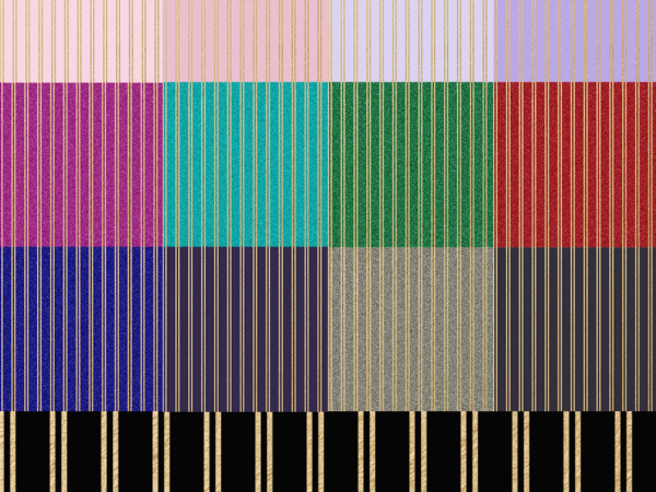 Colorful Gold Stripes Pattern Design