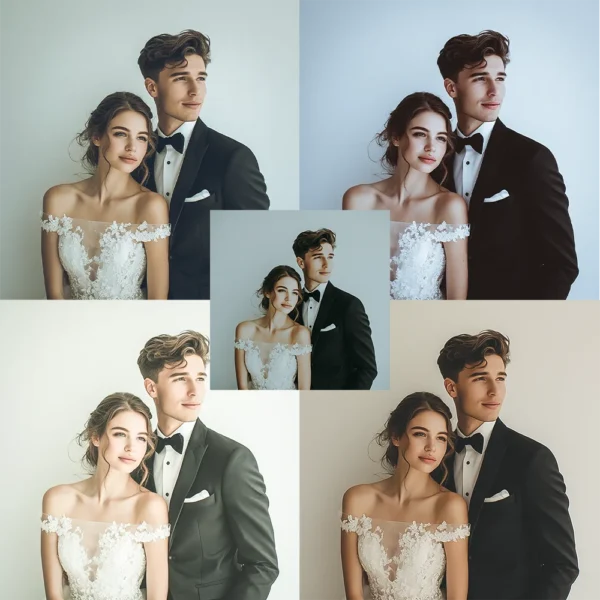 Professional bridal photo editing tones applied using Unforgettable Wedding PS action.